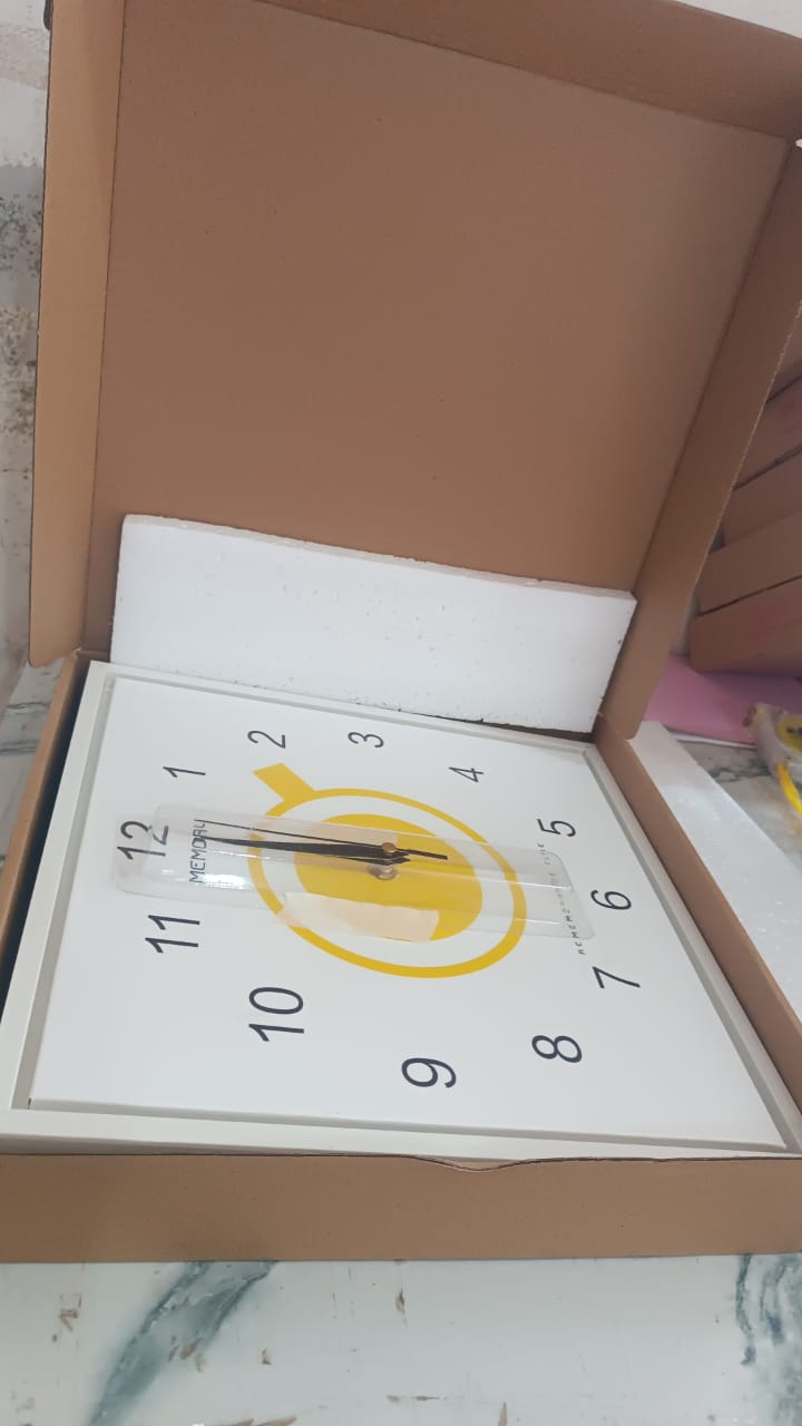 Artistic square wall clock ideal for childrenβs room or study corner