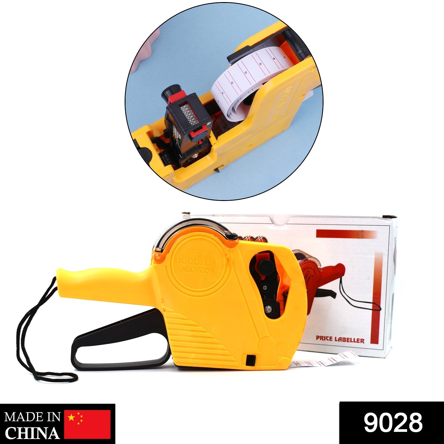 Ergonomic handheld retail price gun for efficient tagging.