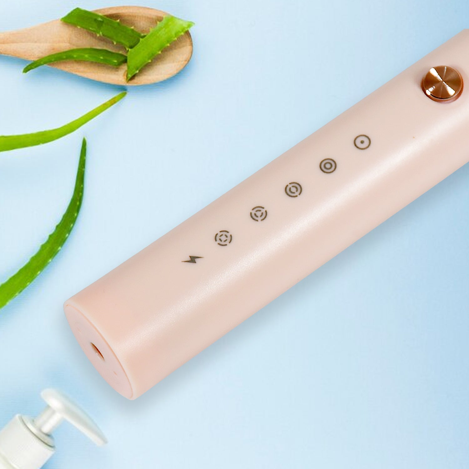 The Electric Toothbrush's replaceable head detached, emphasizing ease of maintenance.