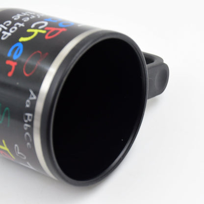 Fervent insulated travel mug with its lid removed, showing the wide opening for easy cleaning.