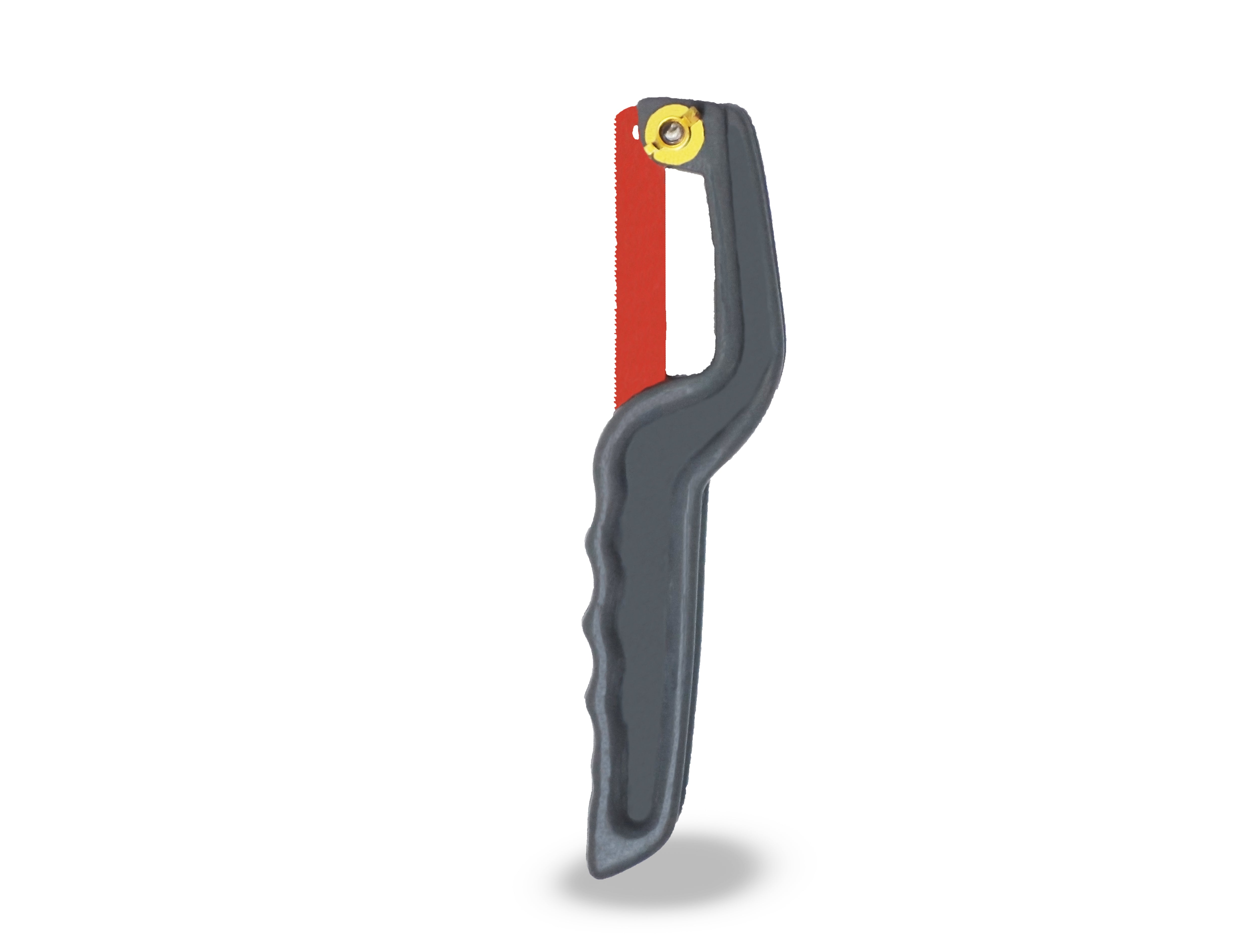 Angle view of the durable BoltForce Mini Hacksaw, perfect for DIY projects.