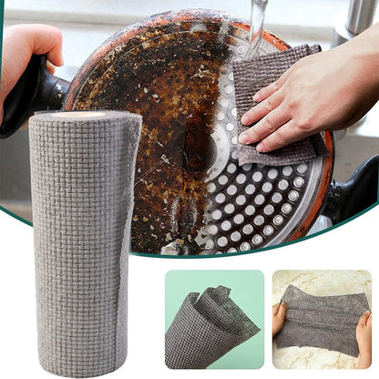 Textured waffle pattern disposable kitchen cleaning cloth roll sheet