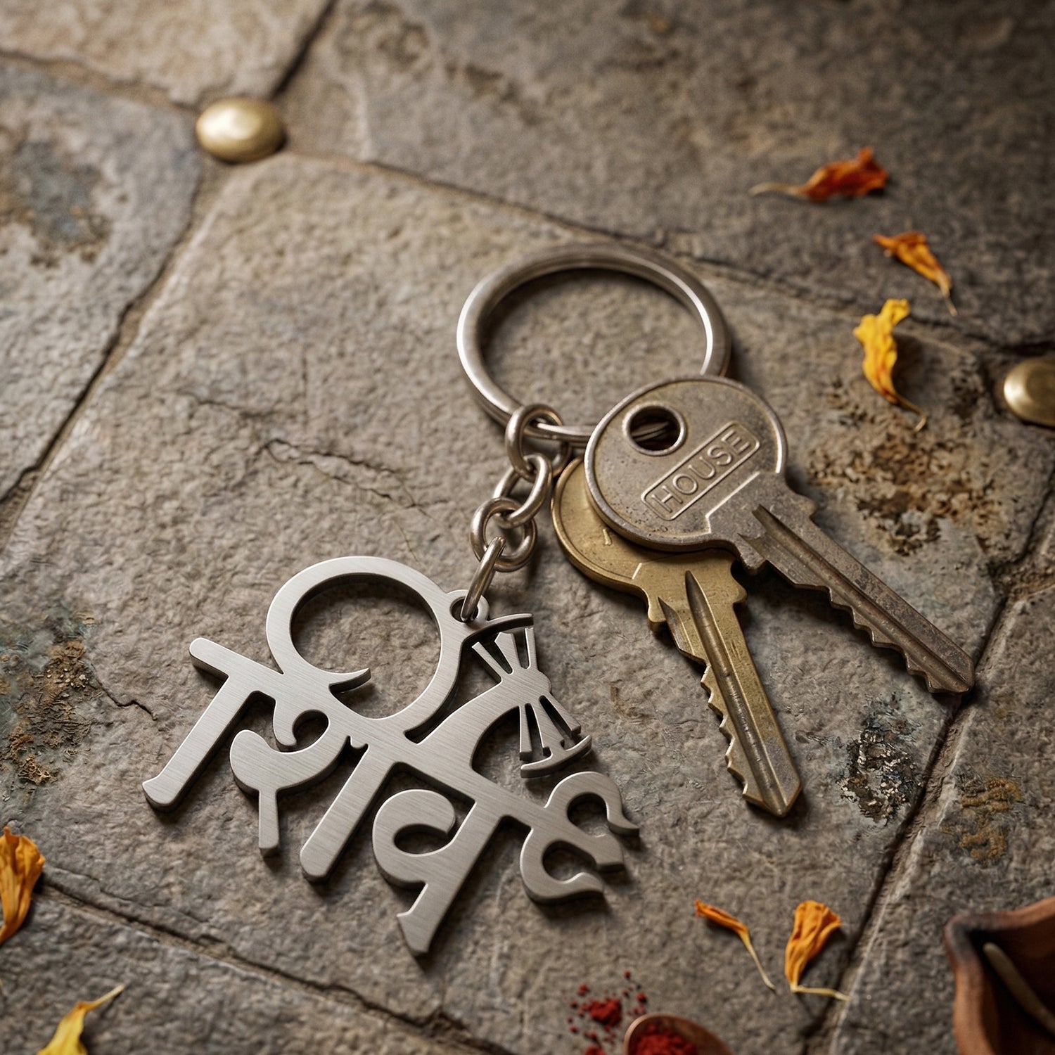 Spiritual keyring featuring Lord Shiva image
