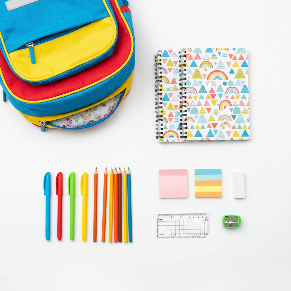 Stationery with School Bag